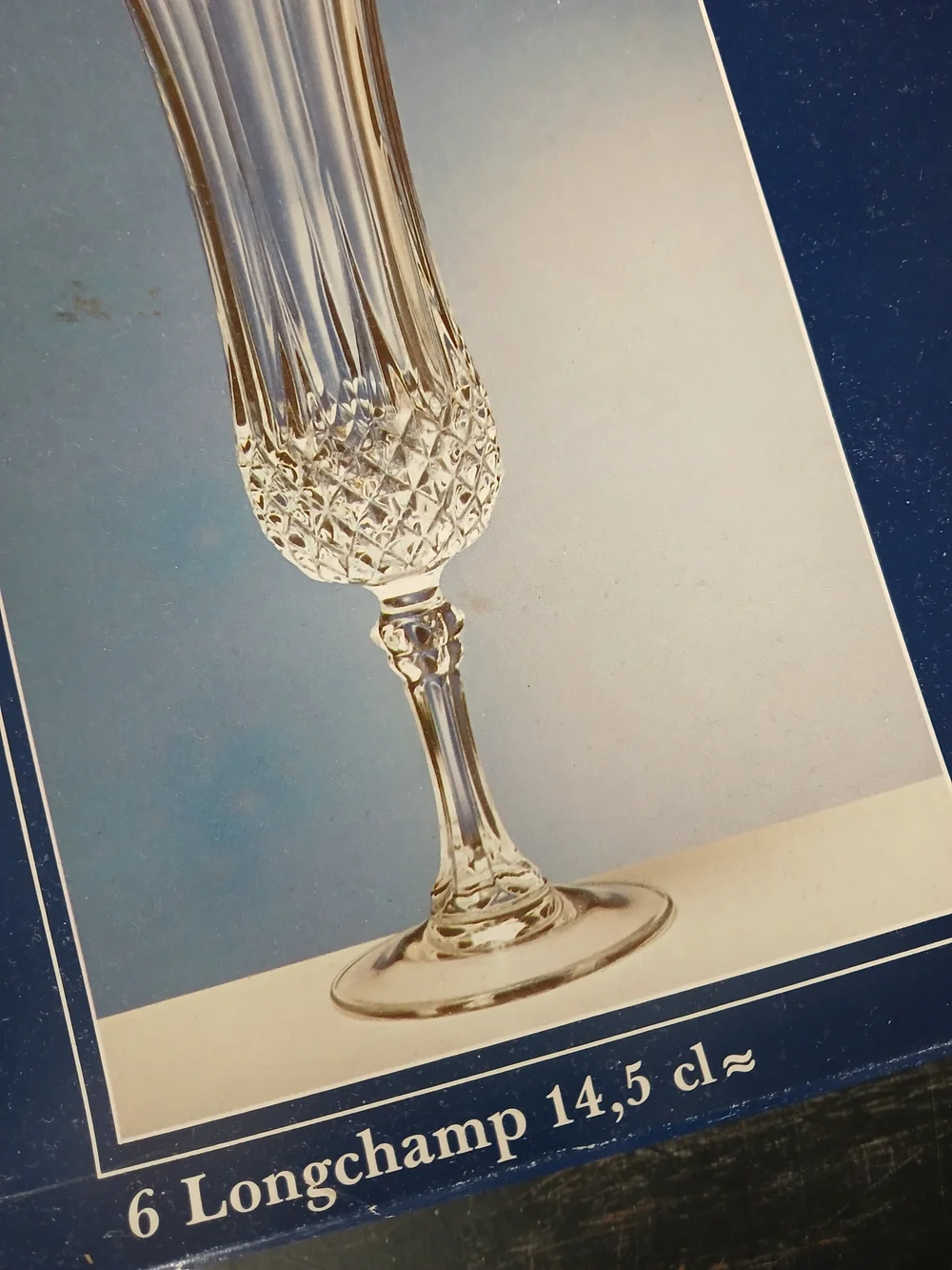 Vintage Crystal Fluted Champagne Flutes – Clear (Set of 6)